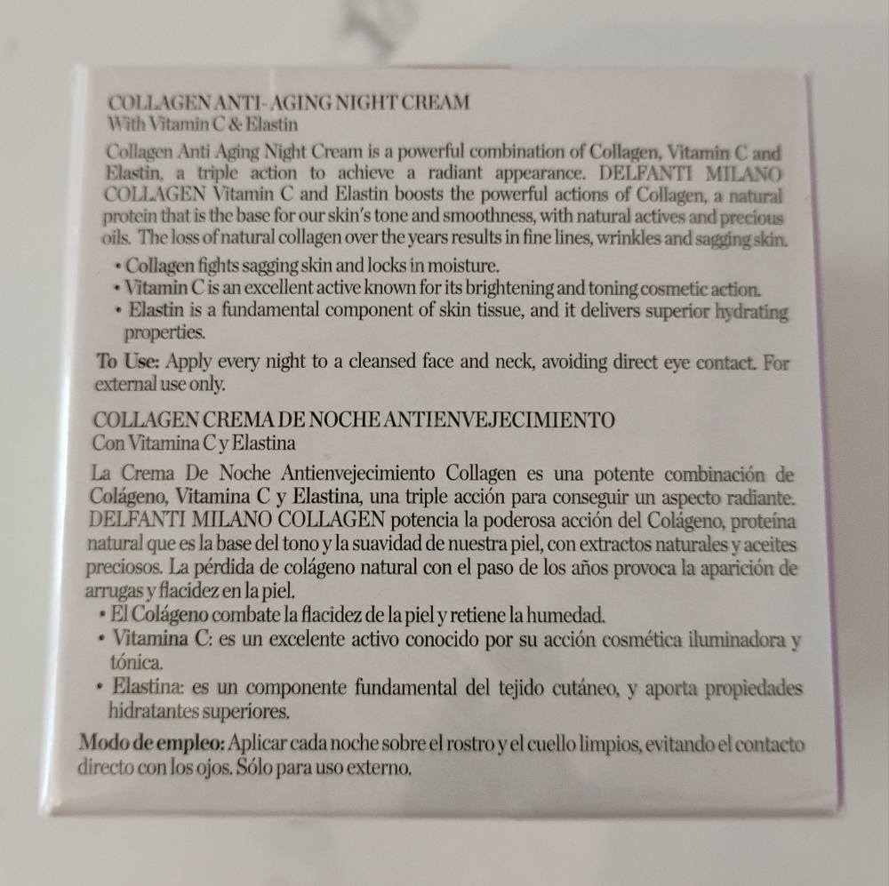 NEW Delfanti Collagen Cream -  Anti-Aging Night Formula - Picture 4 of 6